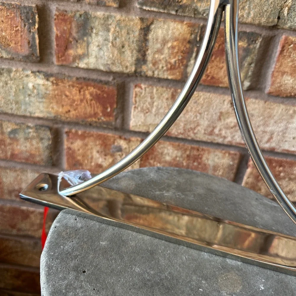 Pottery Barn Wall Mount Lantern Hook Silver Polished Nickel 30lb Capacity 12in